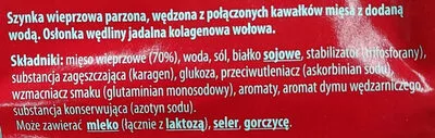 Lista de ingredientes del producto Szynka Animex Kutno, Morliny 250 g