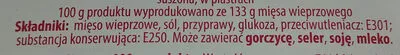 Lista de ingredientes del producto Kiełbasa krakowska sucha Balcerzak 100 g