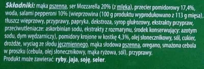 Lista de ingredientes del producto Pizza pepperoni GustoBella 350 g