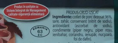 Lista de ingredientes del producto Premium Muschi crud uscat feliat Premium 80 g,