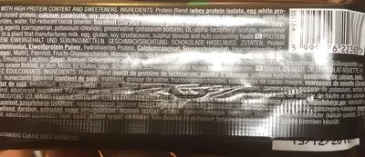 Lista de ingredientes del producto Bar protéines 20 g BiotechUSA 50 g