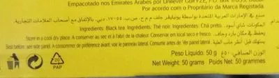 Lista de ingredientes del producto Lipton Yellow Label Tea Lipton 60 g