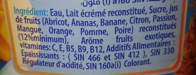 Lista de ingredientes del producto Danao danone 1 litre