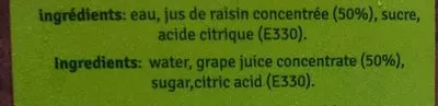 Lista de ingredientes del producto Nectar de Raisin  