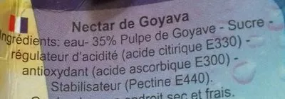 Lista de ingredientes del producto Nectar de Goyave Faragello 1 L