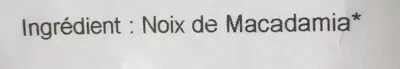 Lista de ingredientes del producto Noix de Macadamia  