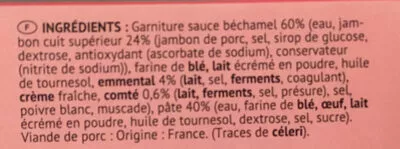 Lista de ingredientes del producto Crêpes jambon fromage Bofrost 500g