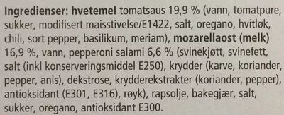 Lista de ingredientes del producto Pizza pepperoni First Price 