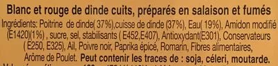 Lista de ingredientes del producto Rôti de Dinde Casher Hod Lavan 