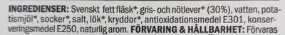 Lista de ingredientes del producto Svensk Leverpastej Ekologisk Ugnsbakad Scan 200 g