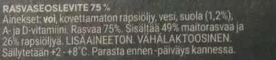 Lista de ingredientes del producto ingmariini Normaalisuolainen Arla 600g