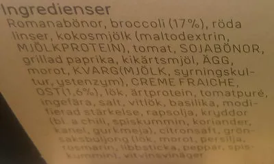 Lista de ingredientes del producto Dafgårds Biffig broccoli Dafgårds, Gunnar Dafgård 400 g