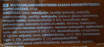 Lista de ingredientes del producto Kinuskihoukutus S-rainbow 200 g