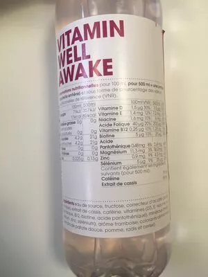 Lista de ingredientes del producto Vitamin well awake Vitamin Well 500 ml