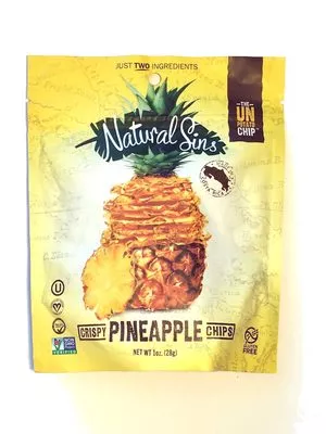 Lista de ingredientes del producto Pineapple crispy chips Natural Sins 1 oz