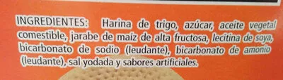 Lista de ingredientes del producto Galletas maria soriana soriana 