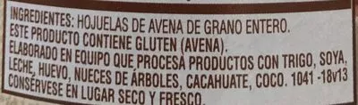 Lista de ingredientes del producto QUAKER OATS QUAKER 475 g