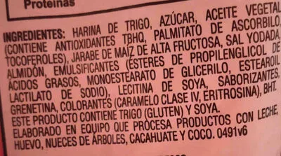 Lista de ingredientes del producto marinadas betunadas Gamesa 