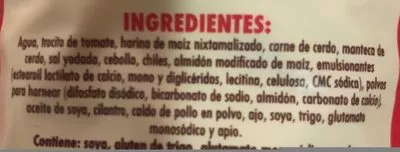 Lista de ingredientes del producto Tamal Rojo LA COSTEÑA 110 g