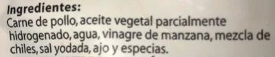 Lista de ingredientes del producto Chilorio de Pollo Chata 250 g