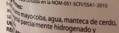 Lista de ingredientes del producto FRIJOLES REFRITOS PERUANOS MAYOCOBA CHATA 430 g