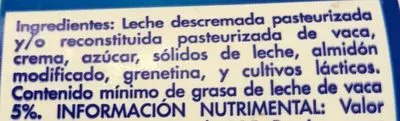 Lista de ingredientes del producto Yogur Oikos Natural Danone Danone 440 g