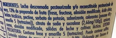 Lista de ingredientes del producto Danone con Fresa Danone 900 g