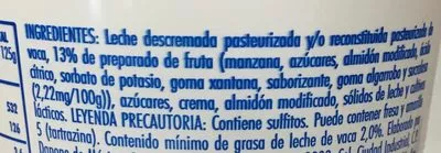 Lista de ingredientes del producto Danone con Manzana Danone 900 g