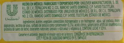 Lista de ingredientes del producto Margarina sin sal Iberia Iberia 90 g