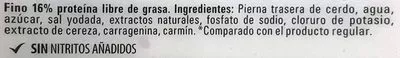 Lista de ingredientes del producto San Rafael Balance Sigma 250 g