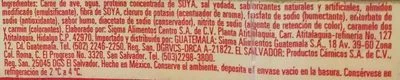 Lista de ingredientes del producto San Rafael Salchicha Sigma 750 g