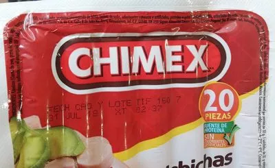 Lista de ingredientes del producto Chimex Sigma Alimentos 640 g