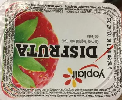 Lista de ingredientes del producto Yoplait Disfruta Fresa Yoplait 145 g