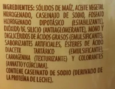 Lista de ingredientes del producto Coffee mate Nestle 160 g