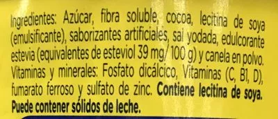 Lista de ingredientes del producto NESQUIK Nestle 400 g