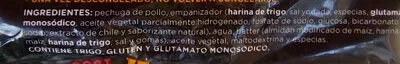 Lista de ingredientes del producto Trozos de pechuga empanizados y cocinados Griller's 500 grms