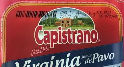 Lista de ingredientes del producto Capistrano Vida Deli Capistrano 250 g