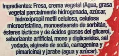 Lista de ingredientes del producto Fresas Congeladas con crema Colorfoods 226 g