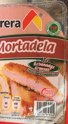 Lista de ingredientes del producto Mortadela Aurrera Aurrera 500 g