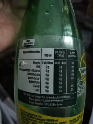 Lista de ingredientes del producto Source Perrier Geschmack Zitrone Nestlé 500ml