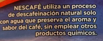 Lista de ingredientes del producto Nescafé Decaffeinated Instant Coffee Nescafé 