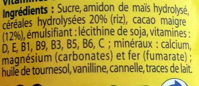 Lista de ingredientes del producto Mon Premier Nesquik Nestlé, Nesquik 400 g e