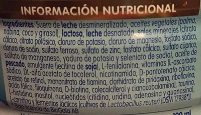 Lista de ingredientes del producto NAN 1 OPTIPRO Nestle 