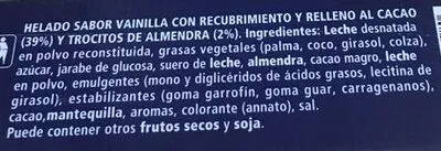 Lista de ingredientes del producto Choco Clack Nestlé 