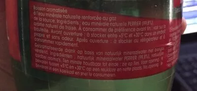 Lista de ingredientes del producto Perrier Fraise Perrier 1 L