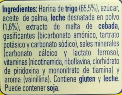 Lista de ingredientes del producto GALLETITAS Nestle 