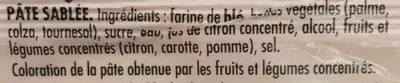 Lista de ingredientes del producto Pate sablée - Tarte en or Herta 261 g