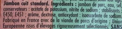 Lista de ingredientes del producto Dés de Jambon Nature à l'etouffé Herta 150 g e