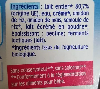 Lista de ingredientes del producto P'tit Brassé Nestlé 4x90g