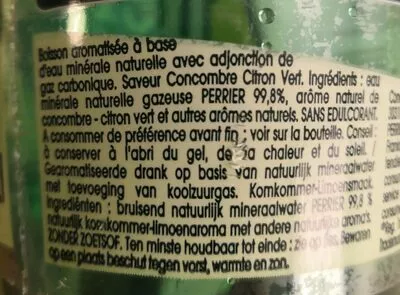 Lista de ingredientes del producto Perrier Perrier 